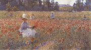 Robert William Vonnoh In Flanders Field Where Soldiers Sleep and Poppies Grow china oil painting artist